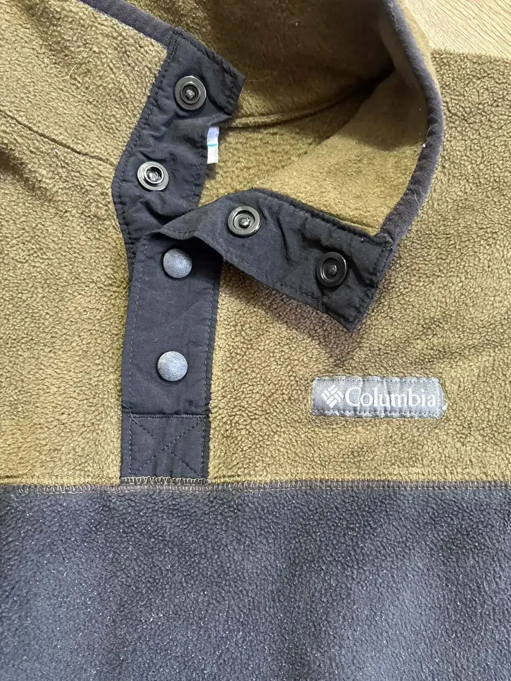 Columbia Men's Steens Mountain Half Snap Fleece Pullover Olive Green/Black